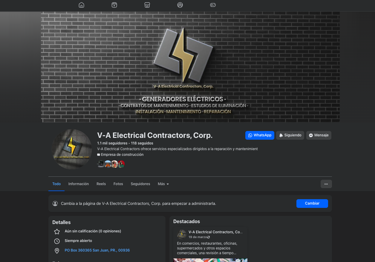VA Electrical Contractors · 01 · SOCIAL
